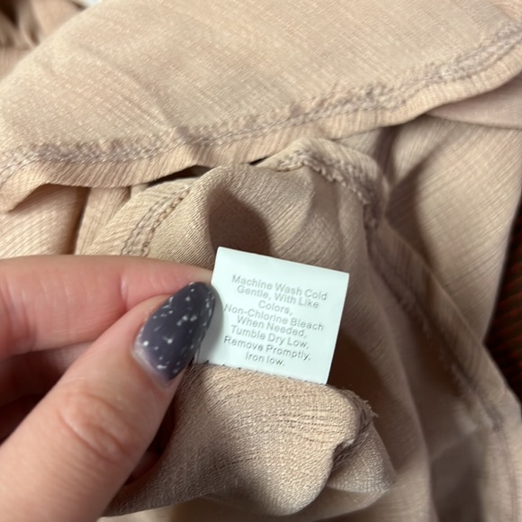 🟤Women’s tan baby doll dress w/buttons & ties on each side, size S, worn once🟤 - Picture 4 of 11